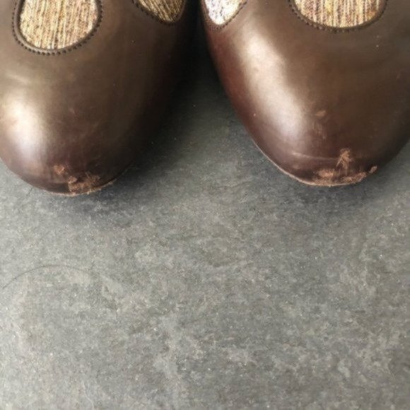 Dries Van Noten Brown and Silver Stacked Heels - Picture 8 of 8